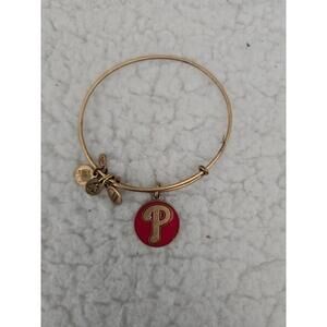 MLBP 2013 Alex & Ani Philadelphia Phillies Gold Tone Bracelet Baseball Charm USA